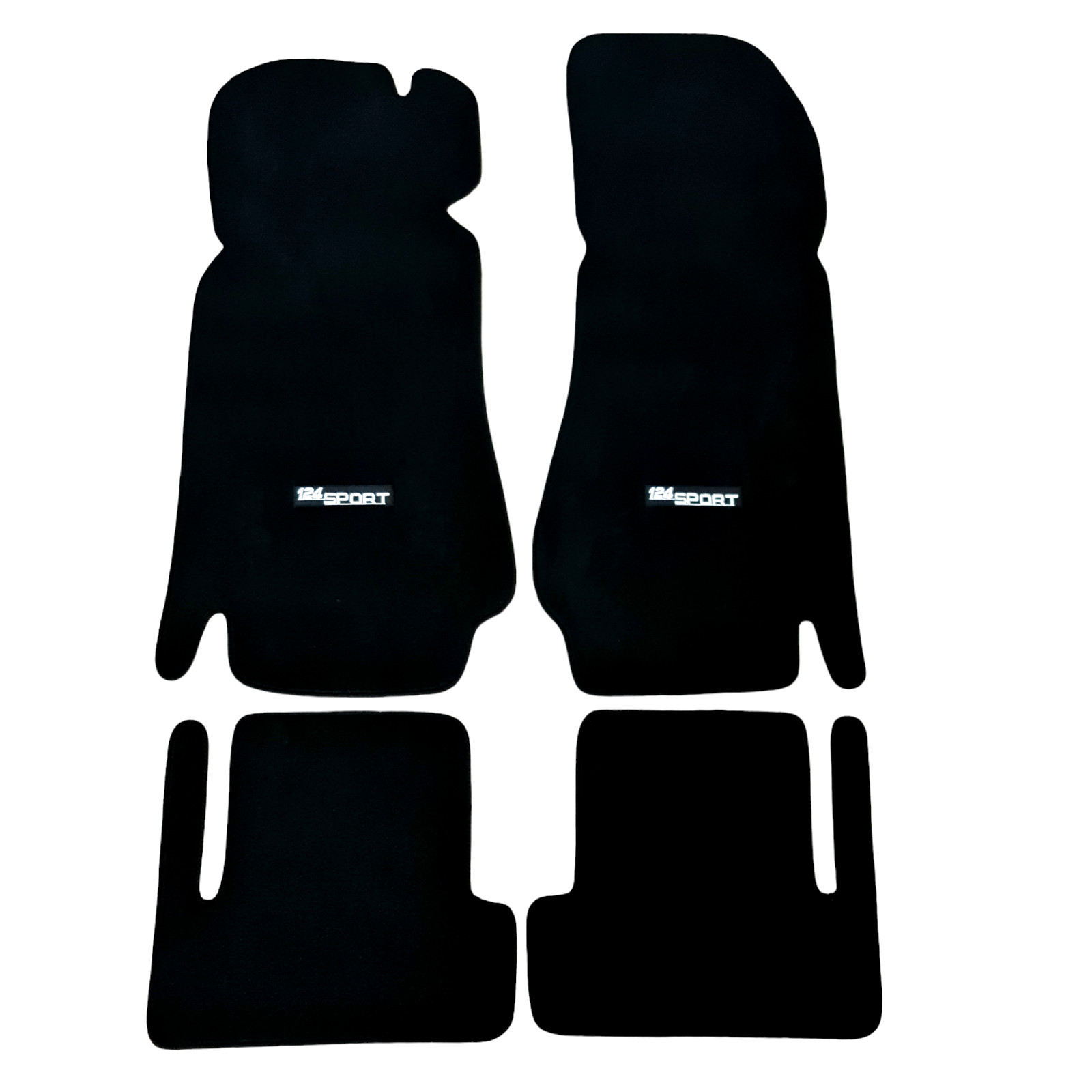 Car Floor Mats Velour For Fiat 124 Sport Waterproof Black Carpet Rugs Liners New