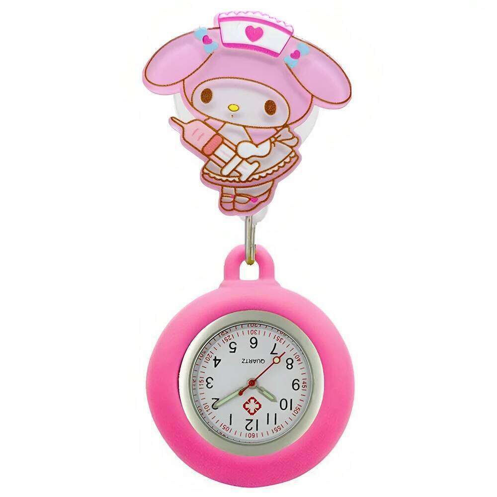 free shipping MINISO Nurse Doctor Hospital Medical Workers Lovely Cat Dog Health Care Hang Clip Badge Reel Pocket Watches Retractabl