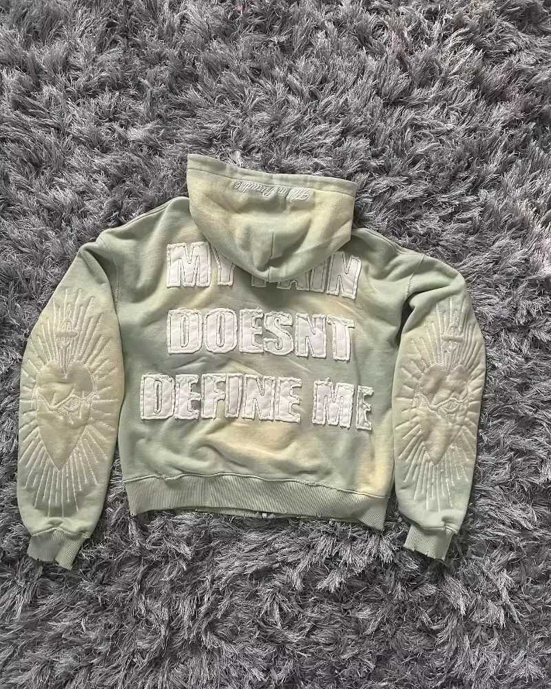 Autumn and Winter New Fashion Letter Patch Embroidered Sweater Hoodies Men Y2K Street Vintage Popular Leisure Sports Hoodies Top XJ250714