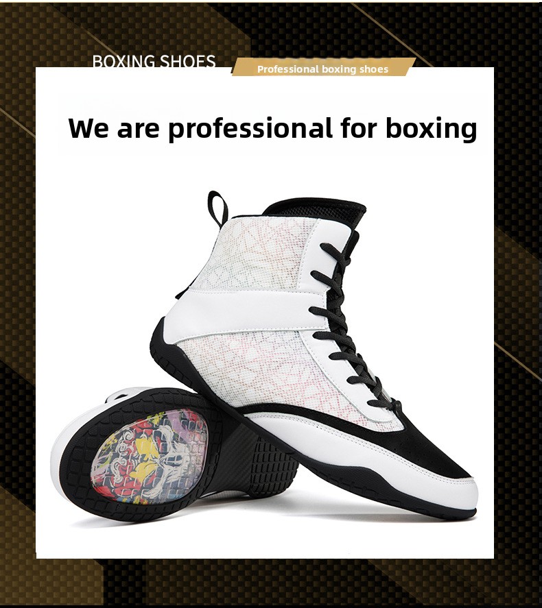 Boxing shoes men's and women's Sneakers fighting shoes Sanda professional competition fighting shoes wear resistant non slip and lightweight