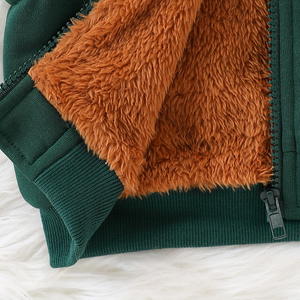 JOPGEEY Winter Fashionable Baby Boy Outfit - Long-Sleeve Cartoon Sweatshirt, Padded Pants w/ Pocket Detailing & Warm Zip-Up Jacket, Fashionable design