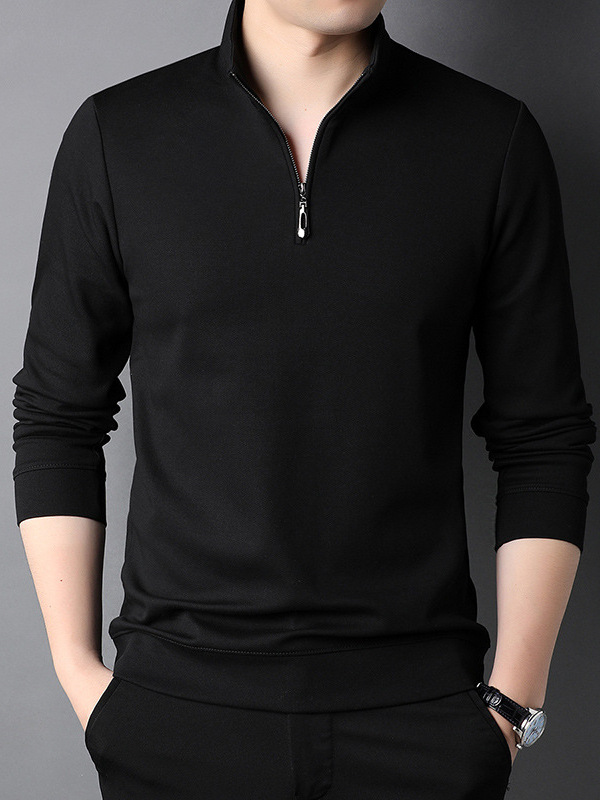 M55351 Men's and women's solid color round neck sweater men's and women's blank pullover sweater