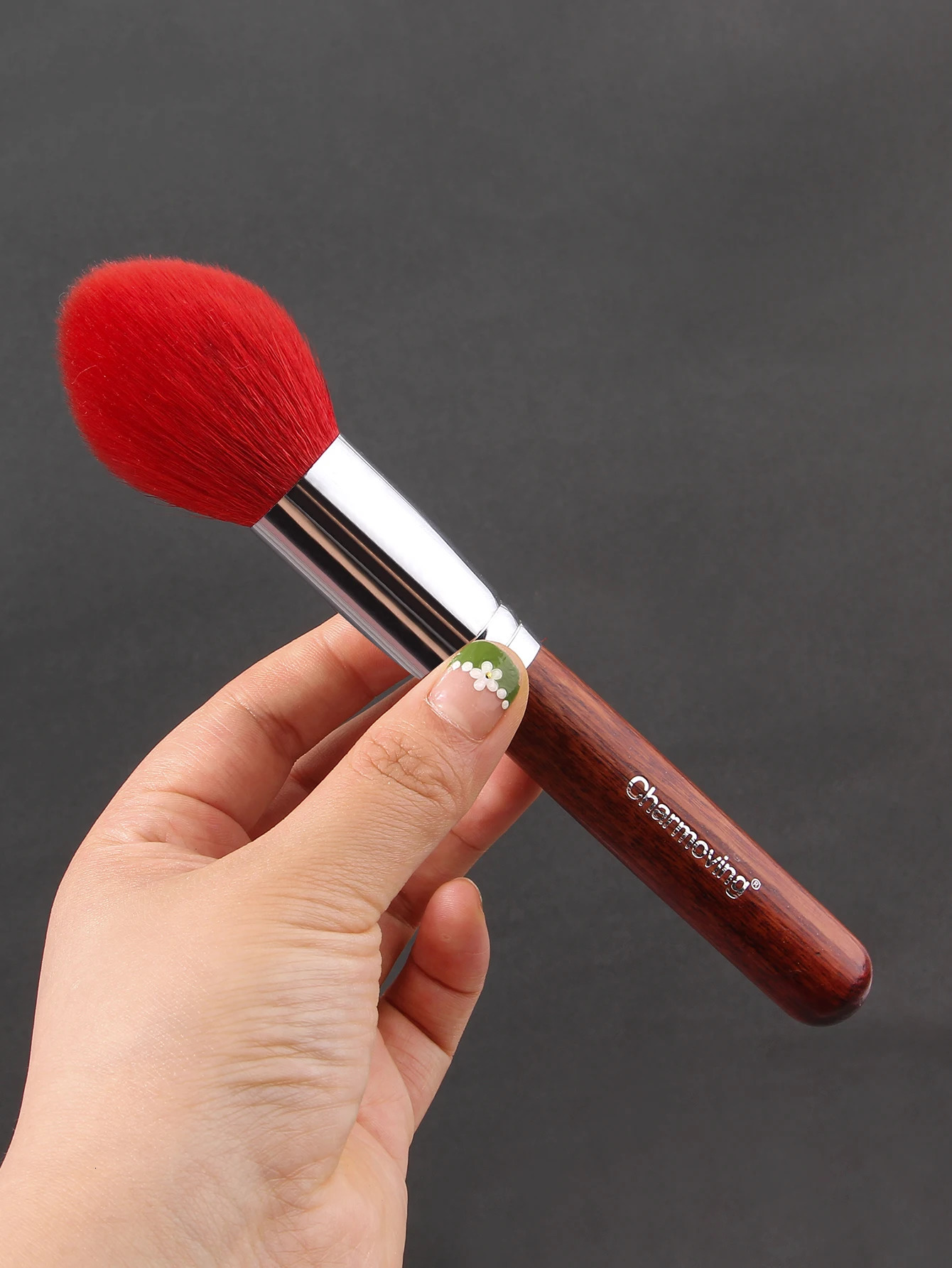 Professional Large Makeup Brush Mahogany Wood Handle with Natural Hair Setting Powder Foundation for Face Blusher Use 250716