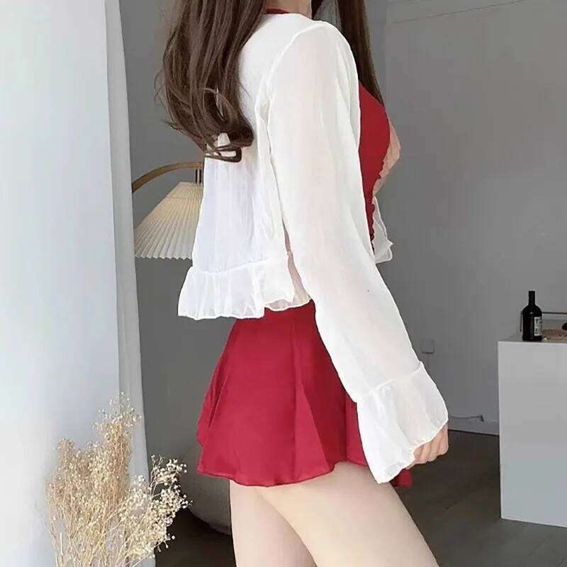 2025 New One-piece Swimsuit for Women Two-piece Slimming Hot Spring Dress Swimwear