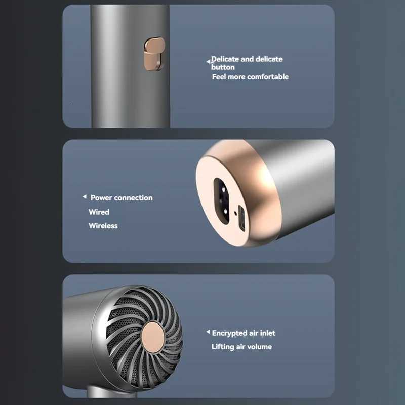 52Z Top Portable Wireless Hair Dryer Plug -In And Charging 2 In Line 1 With Usb Charging Cold Hot Wind Wireless Hair Dryer C EU W250718