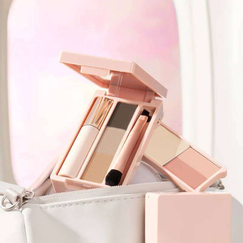 Judydoll Face Powder Paleta Iluminador Bronzer Contour Long Lasting Highlighter Palette Masscara Makeup Set Blush With Brush X250718