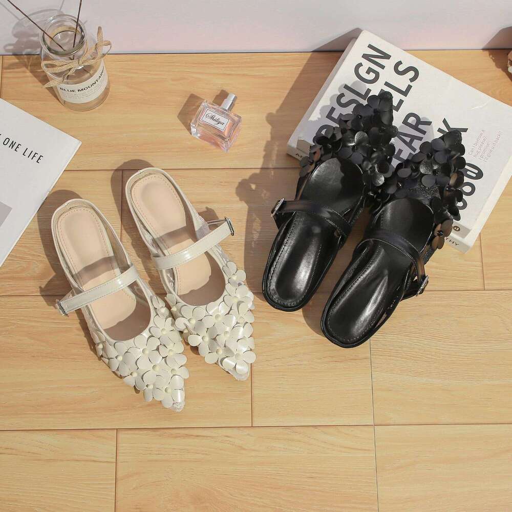 Designer Elegant Single Shoes Women, Backless, Hidden Wedge, Niche Women's Shoes, Fashionable Pointed Toe Mules, Versatile for Women