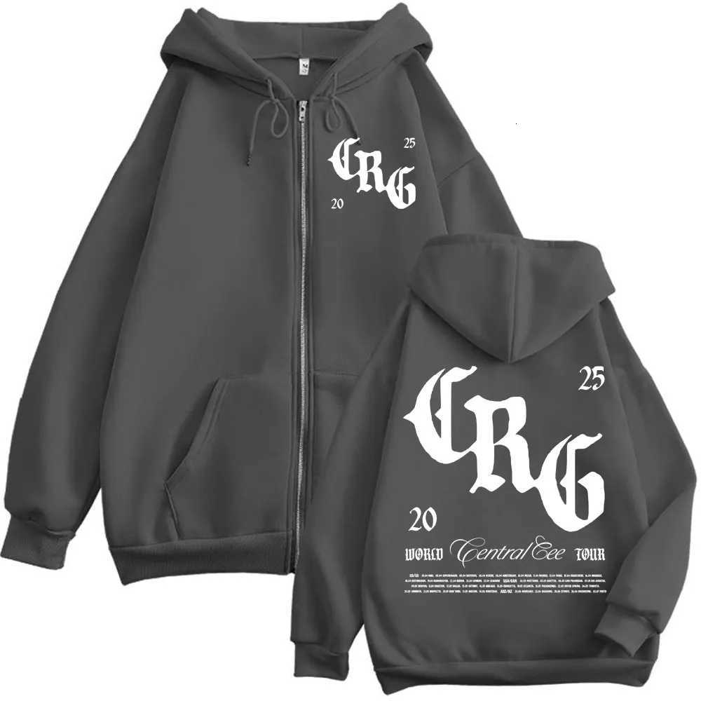 Rapper Central Cee Zipper Hoodie Cant Rush Greatness World Tour 2025 Zip Up Sweatshirts Mens Womens Hip Hop Fashion Pullovers X250718