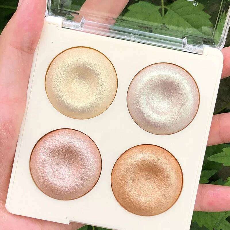 4-color Glitter Eyeshadow Palette Gold Bronze Highlighter Face Makeup Shimmer Illuminate Cosmetics X250718