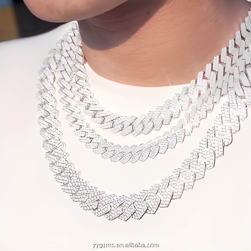 design 2rows 8mm-15mm VVS Moissanite Dia Chain S Sterg Sier Cuban k for men hiphop fine jewlery necklaces Free shipping