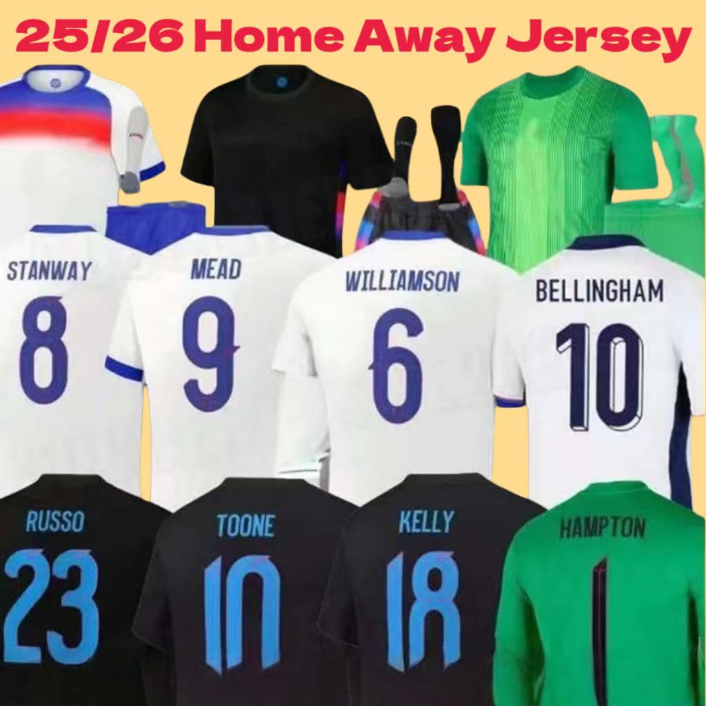 25 26 EngLaNds KAnE SAkas Soccer Jersey Home Away jersey Adult Kids Kits