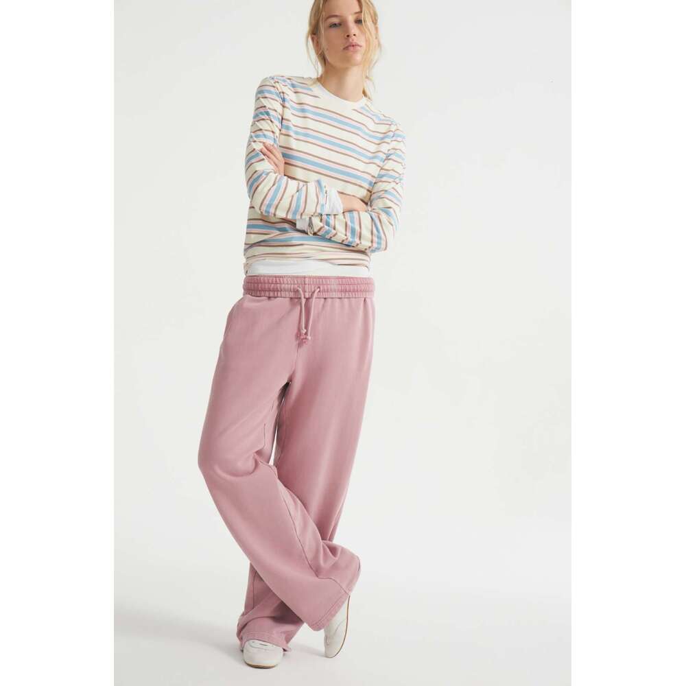 Autumn New Striped T-Shirt For Women, Simple Casual Loose Slimming Pullover Long Sleeve Top B5