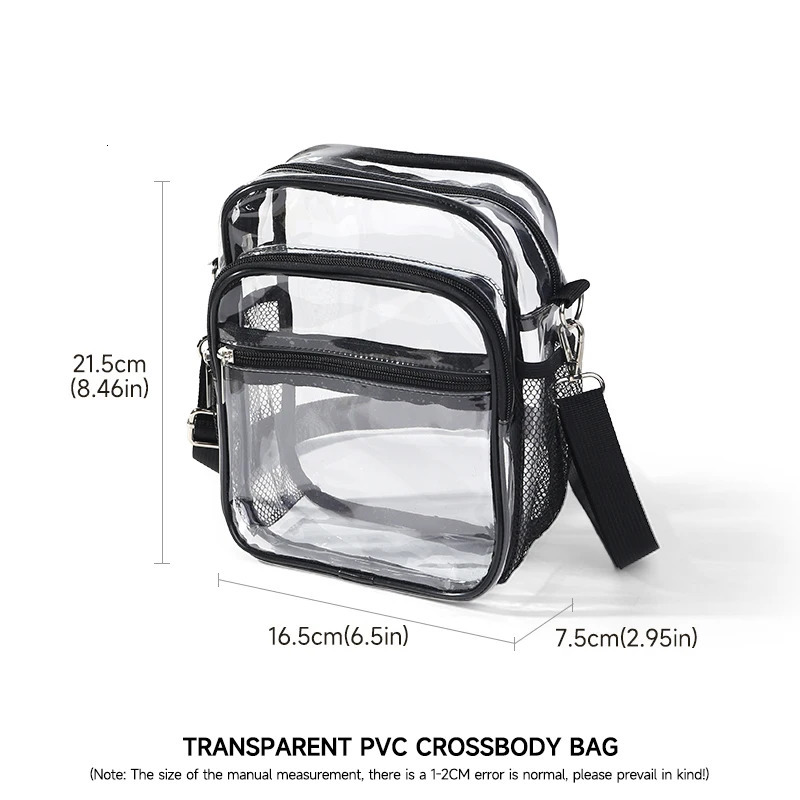 Pvc Women Transparent Pouch Lightweight Casual Waterproof Shoulder Bags Transparent Pvc Bags Travel Shoulder Bag For Kids 250714