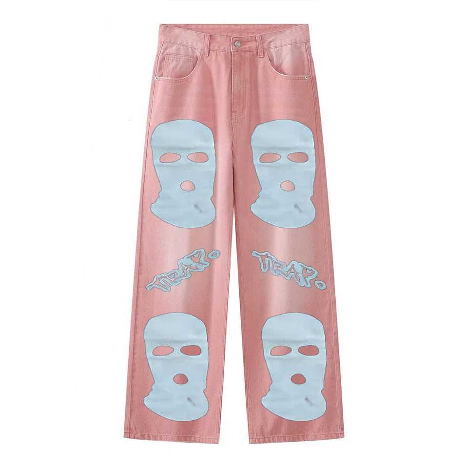 Tide Washed Jeans Men and Women American Retro Ins Net Red Design Casual Jeans Y2k Summer Loose Straight Street Couple Pants X250718