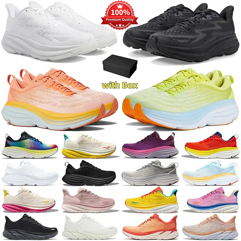 Clifton 9 Bondi 8 Running Shoes For Men Women Designer Shoe Kawana Harbor Triple Black White Breathable Womens Sports Sneakers Mens Outdoor Recreation Trainers