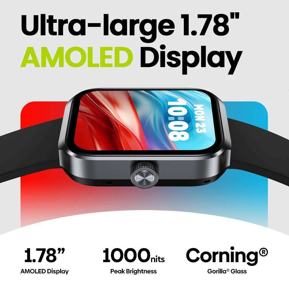 New Zeblaze Beyond 3 Plus GPS Smart Watch 1.78'' AMOLED Display Built-in Alexa Make/Receive Phone Calls 3ATM Smartwatch free shipping