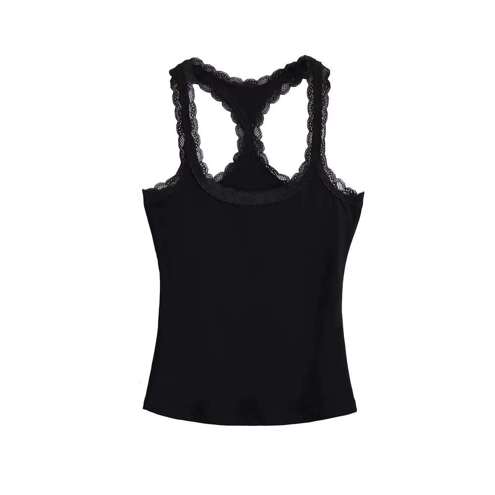 Sweet Cool Lace Trim Camisole Vest For Women Summer Inner Wear Racerback Pure Desire Hot Girl Short Slim Top B5