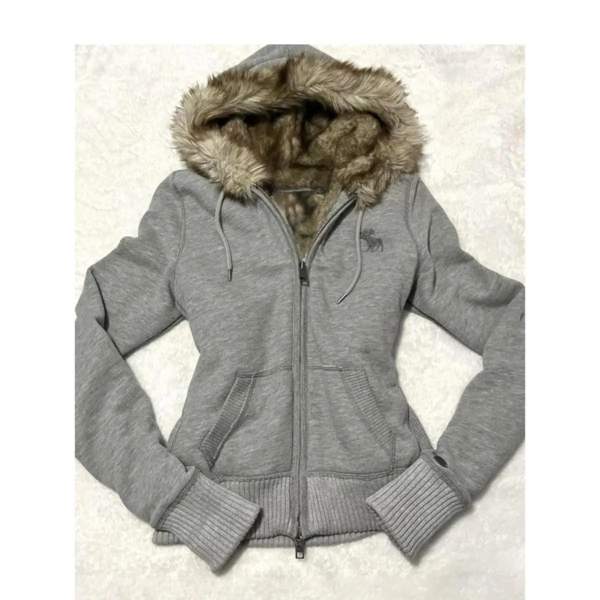 Gray Y2k Clothes Goth Women Hoodie 2000s Vintage Punk Sweatshirt Zipper Slim Printing Short Coat Hip Hop Clothing tie Cute 250717