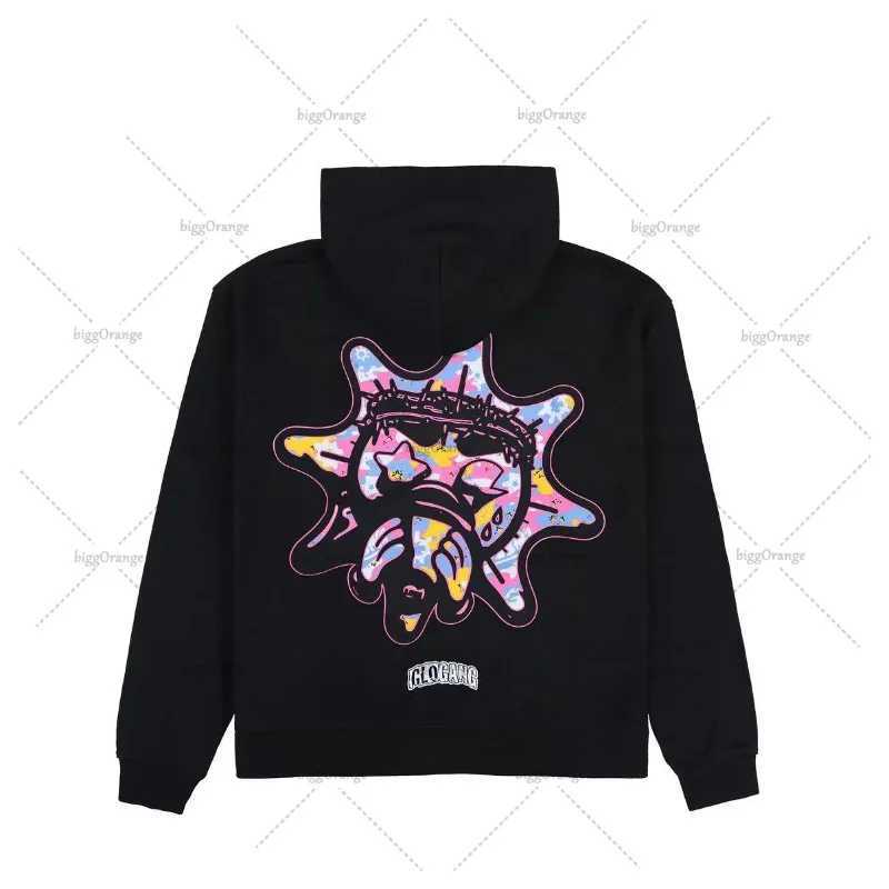 2025 New Hip Hop Retro Street Men Hoodie Fashionable Casual Versatile Hoodie Fashionable Harajuku Oversized Anime Pattern Hoodie X2507181
