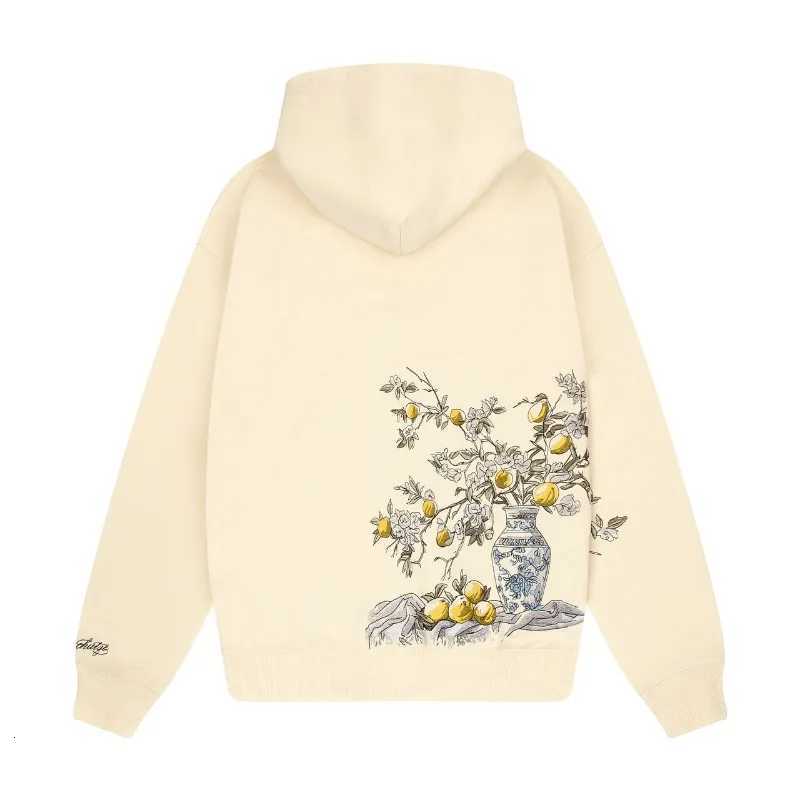 Garden Embroidery Pullover High Quality Pear Tree Print Pattern Zip Up Hoodie Y2K Retro Oversized Gothic Harajuku Streetwear Top X2507181