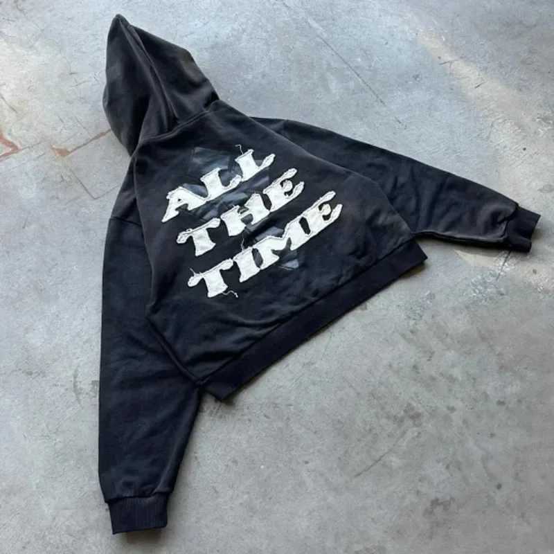 2K American New Trend Retro God Is Good Casual Street Wear Zip-Up Hoodie Mens And Womens Harajuku Hip-Hop Gothic Street Wear X2507181