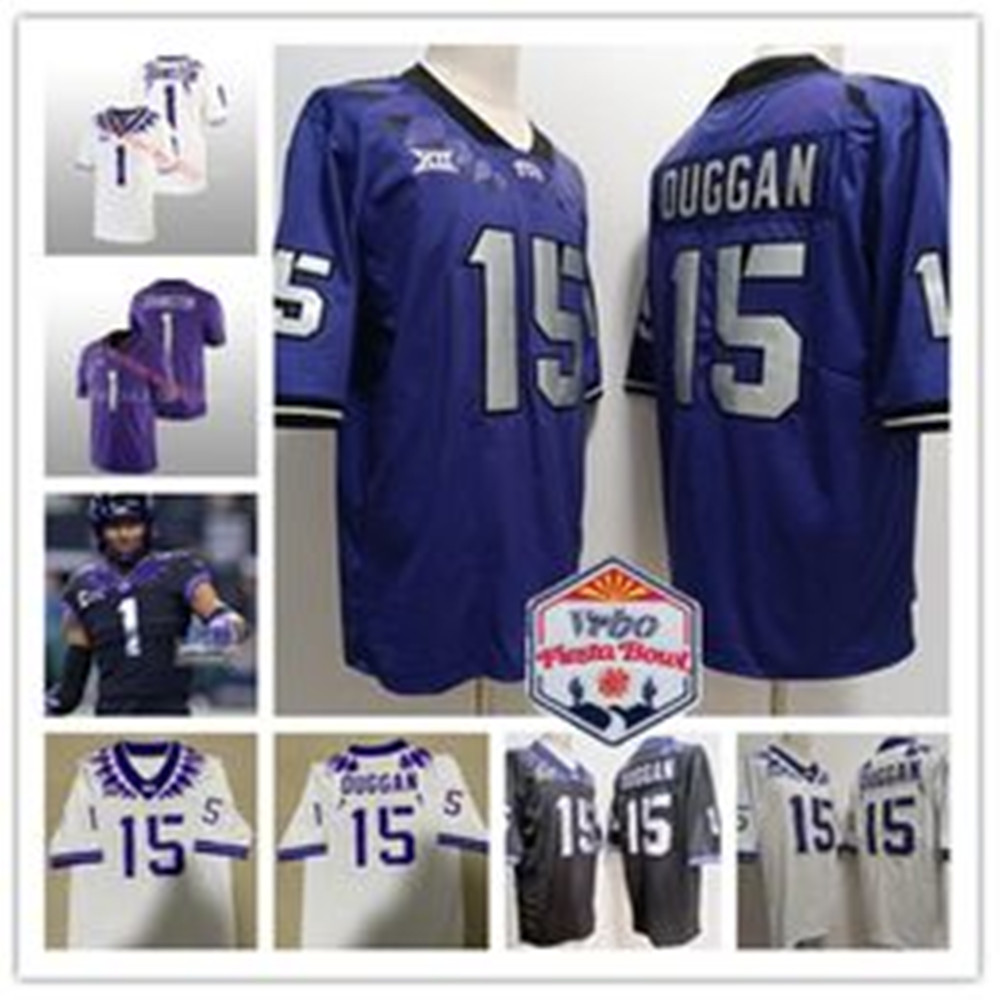 Max Duggan Football Fiesta Bowl Game Jersey Stitched Mens Quentin Johnston Jerseys