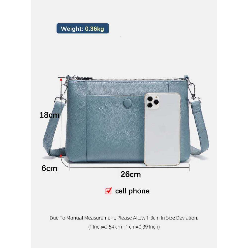 Zency Minimalist Women Purse 2025 Spring Shoulder Square Cross Over 100% Genuine Leather Small Phone Bag For Commuters Hotluxury bag tote bag