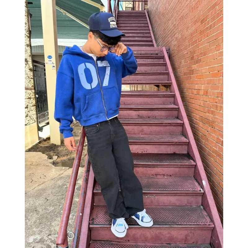 Punk Street New Casual Sweatshirts Y2k Zipper Hoodie for Men Harajuku Hip Hop Loose Couple Tops Autumn/Winter Gothic Clothes X250718