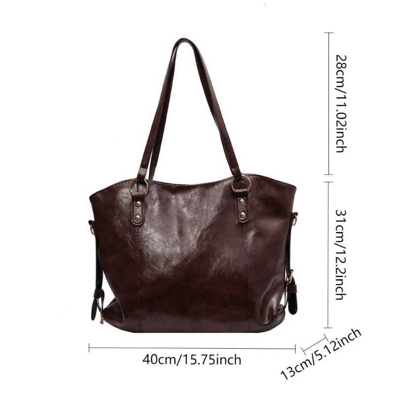 Large Capacity Shoulder Bags for Women Fashion Hobo Shopper Bag Solid Color Soft Leather Crossbody Handbag Lady Travel Tote Bags R250717