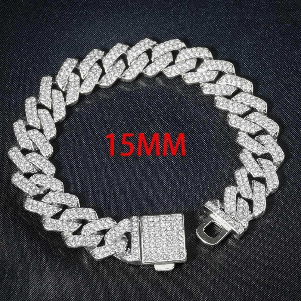 3pcs Cuban Chain Watch for Men Hip Hop mi Curb d Out Paved Rhinestones Rapper Cuban Necklace Matching Watch+Bracelet Jewelry X250718