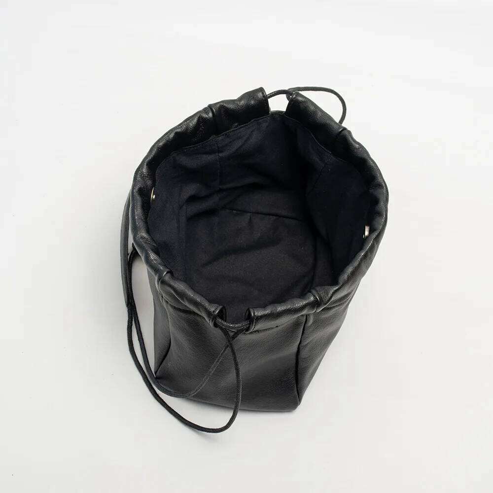 Women's Messenger New Style Simple Fashion Small Black Soft Leather Bag