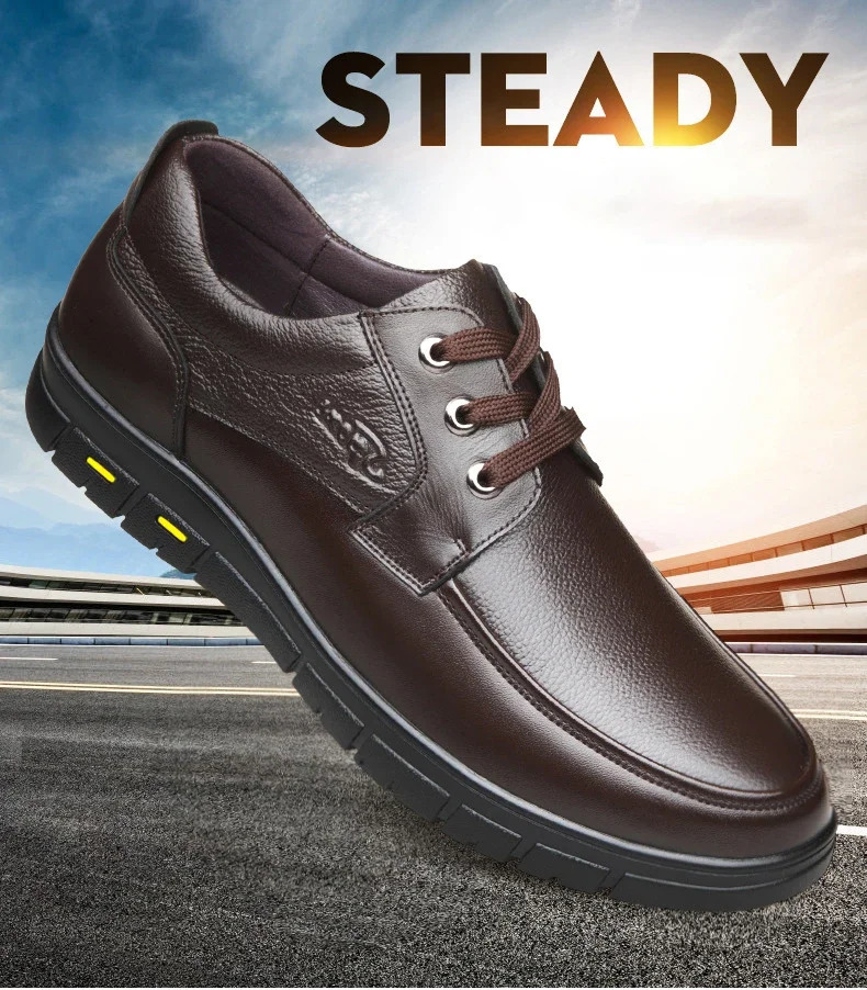 Retro Men Business Loafers Breathable Slip-on Italian Driving Shoes Genuine Leather Soft Soled Lace-up Leather Shoe 250717