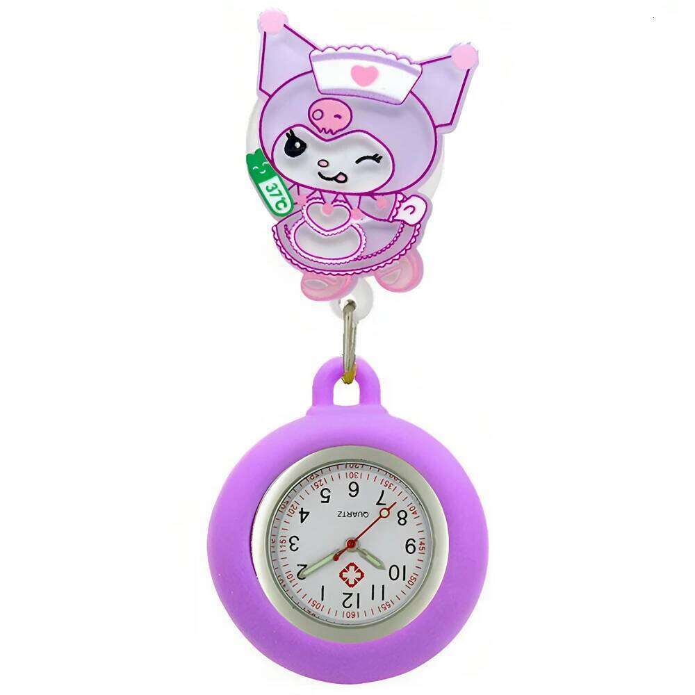 free shipping MINISO Nurse Doctor Hospital Medical Workers Lovely Cat Dog Health Care Hang Clip Badge Reel Pocket Watches Retractabl