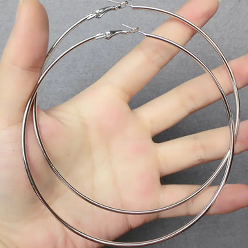 BLIJERY Exaggerated 12CM Oversized Hoop Earrings Basketball Brincos Smooth Big Circle for Women Punk Jewelry Oorbellen 250715