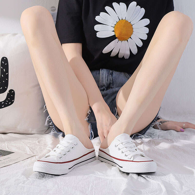 Women's Spring Summer 2024 Canvas Classic Casual Half Slippers Lazy Free shipping Sneakers Ins Style Shoes