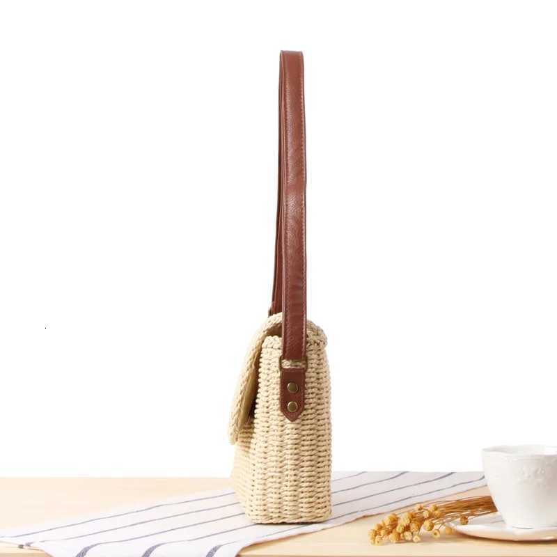 Stylish Summer Holiday Beach Crossbody Messenger Bag Raffia Straw Shoulder Bags Hand Knitting Handbags For Women Y250717