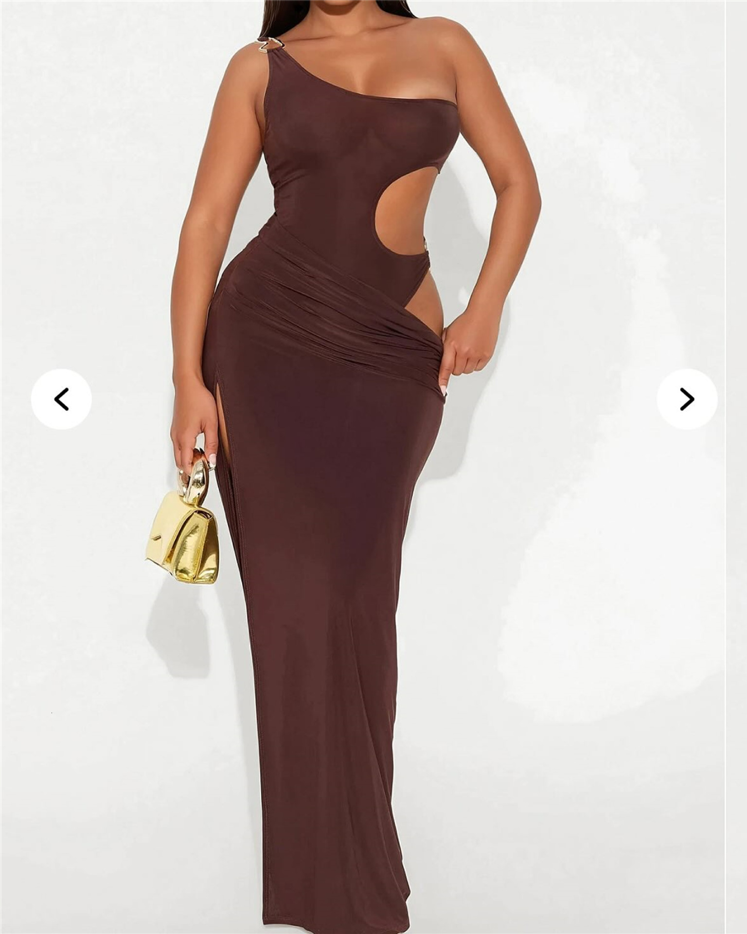 New Fashionable Evening Dress Solid Color Elegant Slim Sexy Hollow Design Long Dress Bodycon Dress for Women