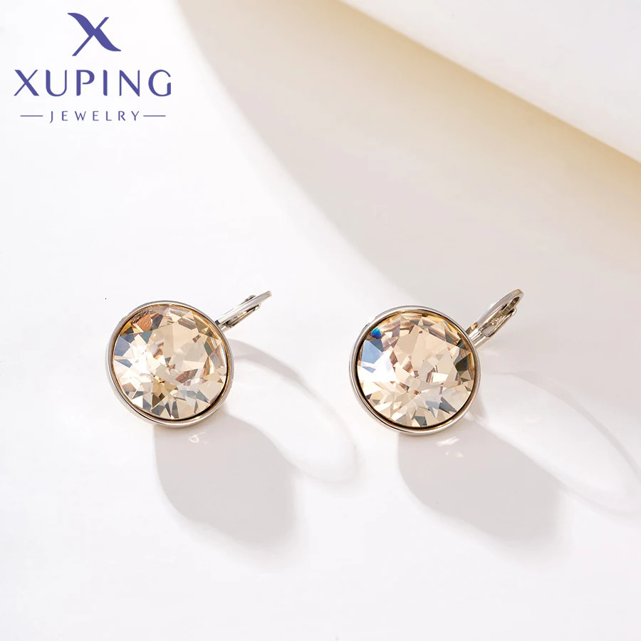 Xuping Jewelry Fashion Trendy Charms Platinum Color Crystal Earrings for Women Valentines Day Girl Birthday Gift A00615428 250716