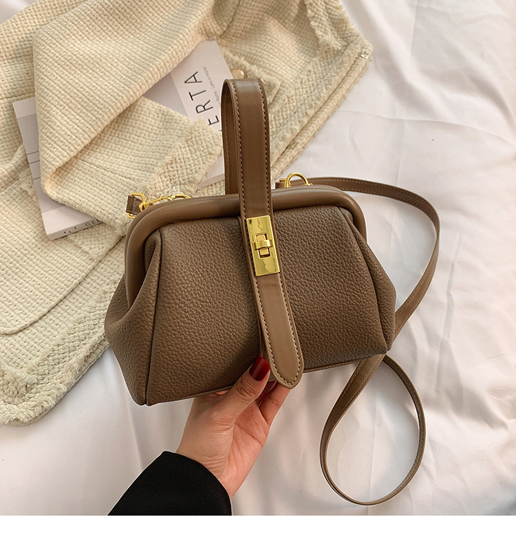 2025 summer new women's shoulder crossbody bag, new lychee pattern shoulder crossbody bag, personalized handheld new women's designer bag
