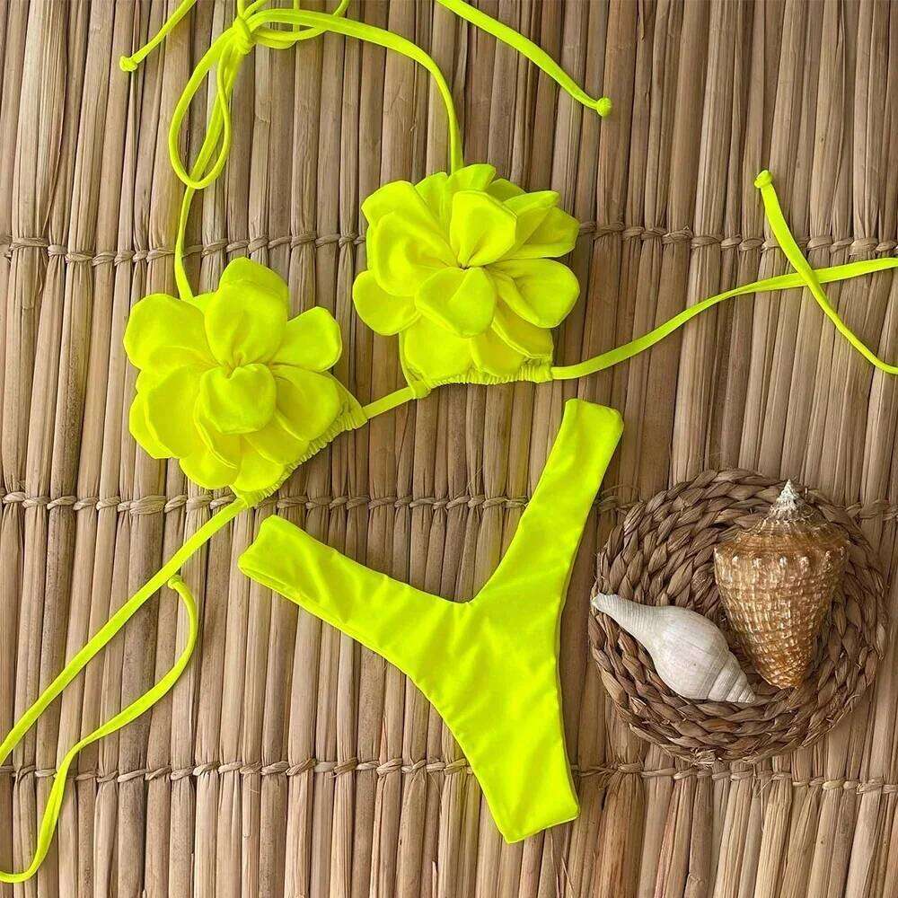 Sexy Floral Micro Bikini 2024 Women Swimsuit Female Swimwear Thong Bikinis Set Brazilian Bathing Suit Biquini girls swimwear