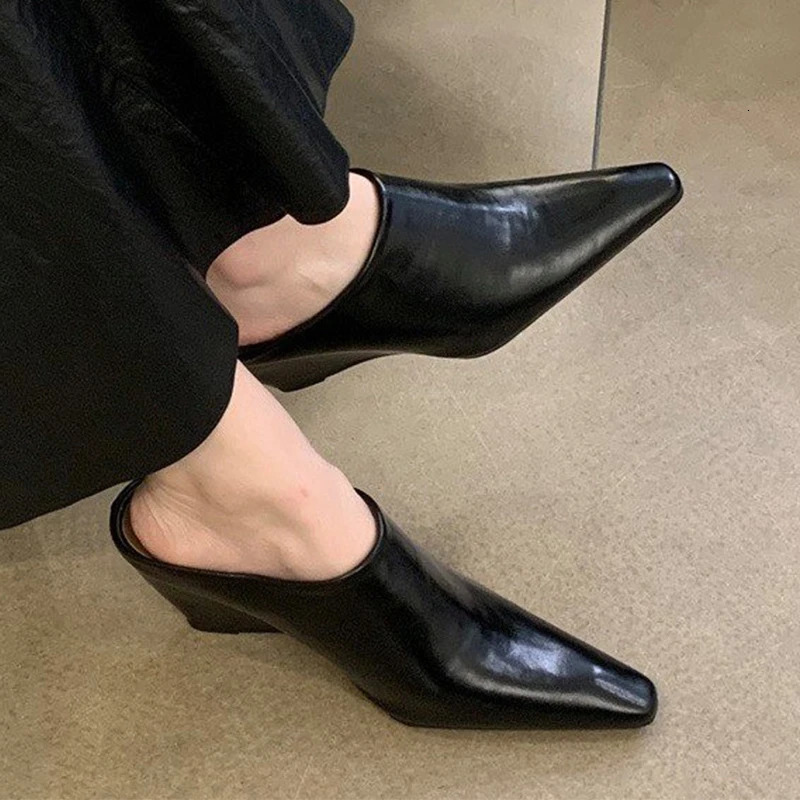 Women High Heels Platform Sandals Wedges Slippers Pointed Toe Shoes Summer er 2025 Sexy Slingback Flip Flops Slides Mujer 250717