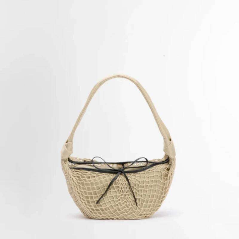 Women's Summer Lucky Croissant Filter 2025 New Brand Fashion Handbag Woven Mesh Shoulder Messenger Bag