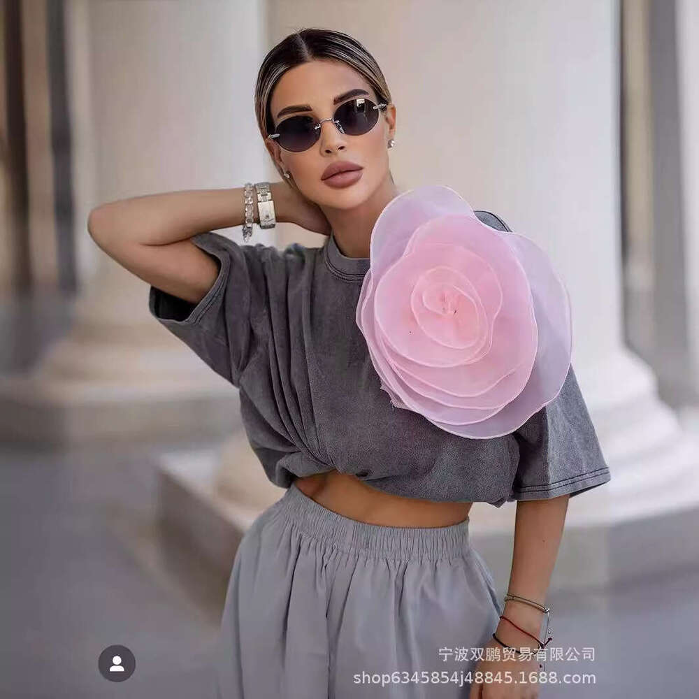 Summer New Washed Wax-Dyed Faded Short-Sleeve Street Style Vintage Cotton T-Shirt For Women B5