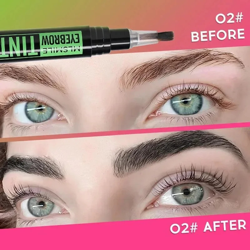 Rotatable Eyebrow Tint Brush Pen Microblading Liquid Semi Permanent Eyebrow Enhancers Long Lasting Brown Eye Brow Tattoo Pencil 250712