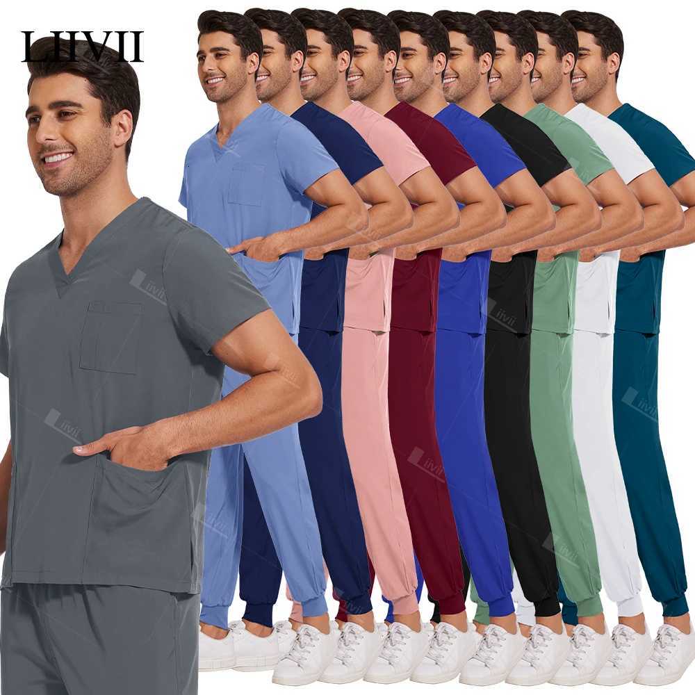 New Lightweight Anti-wrinkle Surgical Uniform Woman Men Medical Nurse Scrub Set Soft Breathable Jogger Nursing Clinical Workwear Z250718