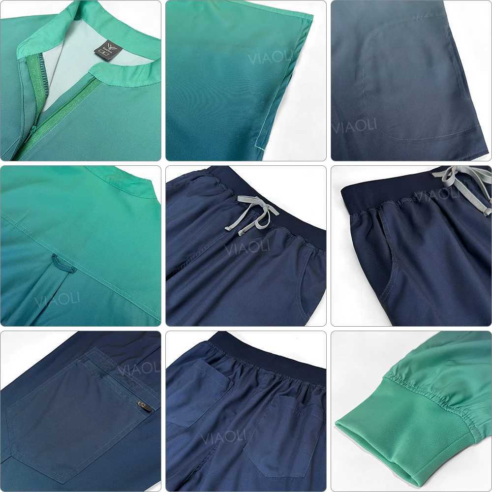 Medical Scrubs Wholesale Joggers Nursing Scrubs Stretch Nurse Uniform Surgical Uniforms Woman Beauty Salon Workwear Z250718