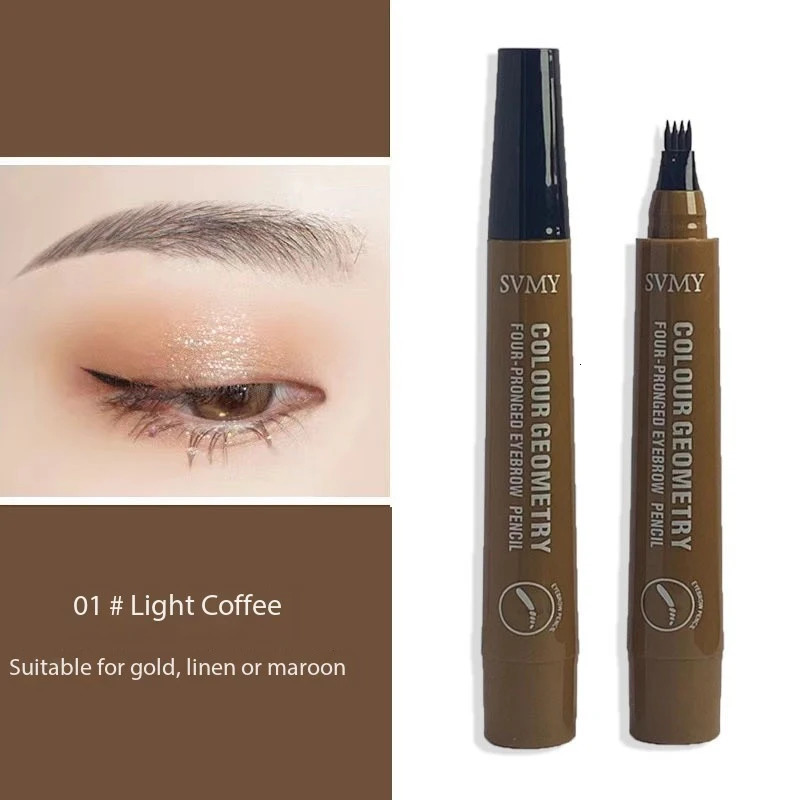 Long-lasting and smooth four-pronged liquid eyebrow pencil with clear roots natural wild eyebrow pencil waterproof and styling 250712