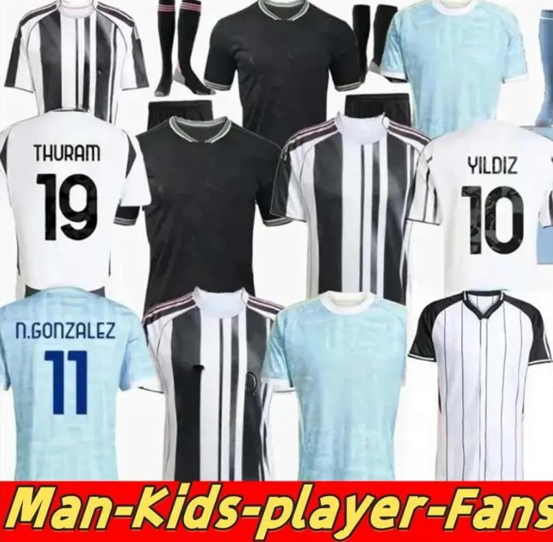 25 26 Soccer Jerseys BREMER Douglas Luiz Maglia VLAHOVIC Yildiz McKENNIE juve 25 26 Thuram Kalulu Gatti Cambiaso Danilo fans player Kits Mens Kids