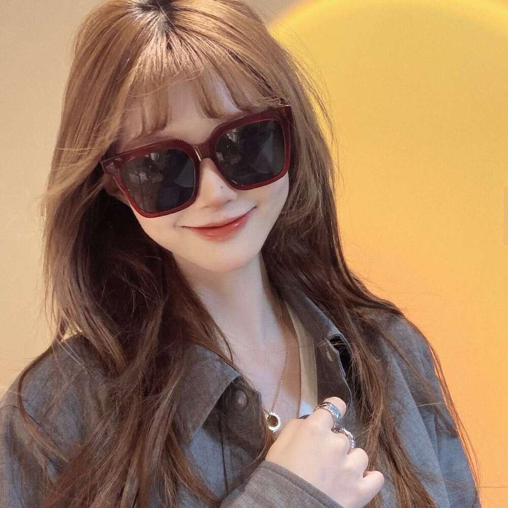 DHsunglasses Trendy Oversized Sun Glasses - UV400 Protection Polarized Square Frame in Caramel/Milk Tea Colors (Model 9023)