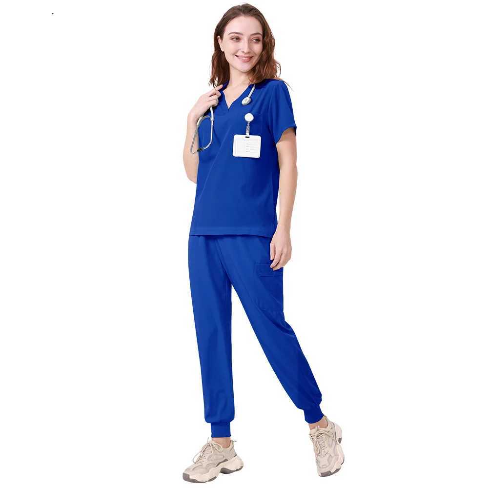 Slim Fit Medical Uniforms Hospital Women Scrubs Sets Doctors Nurses Accessories Dental Clinic Beauty Spa Salon Workear Clothes Z250718